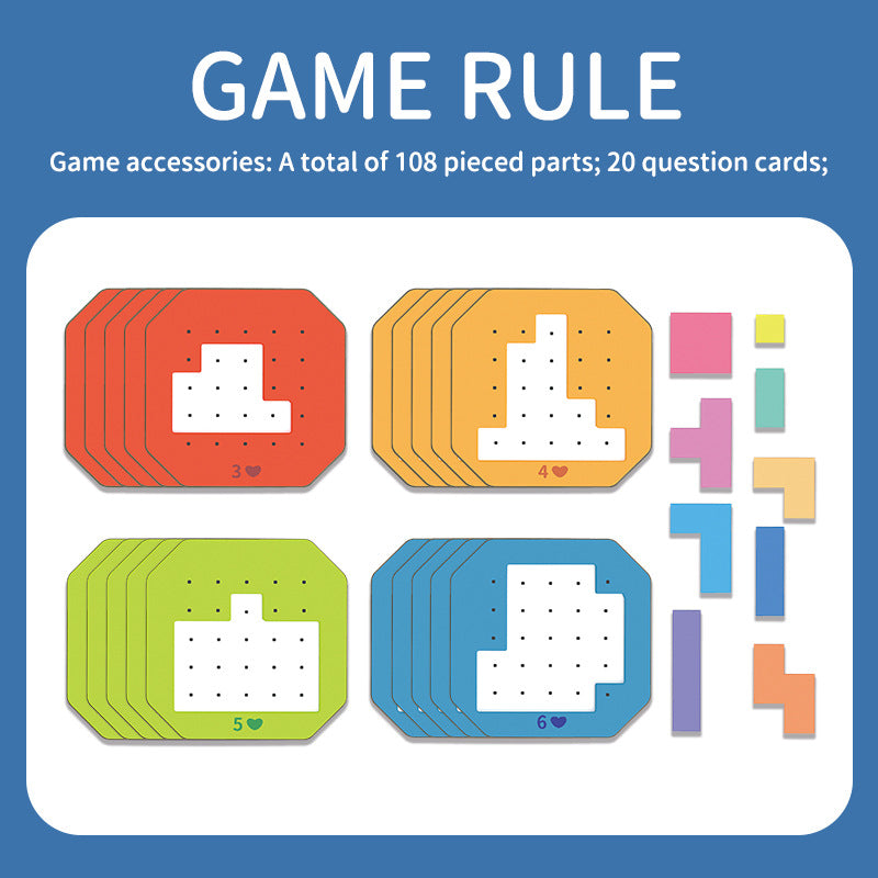 Colourful Block Thinking Puzzle Game – Tetris-Style Brain Teaser for Kids