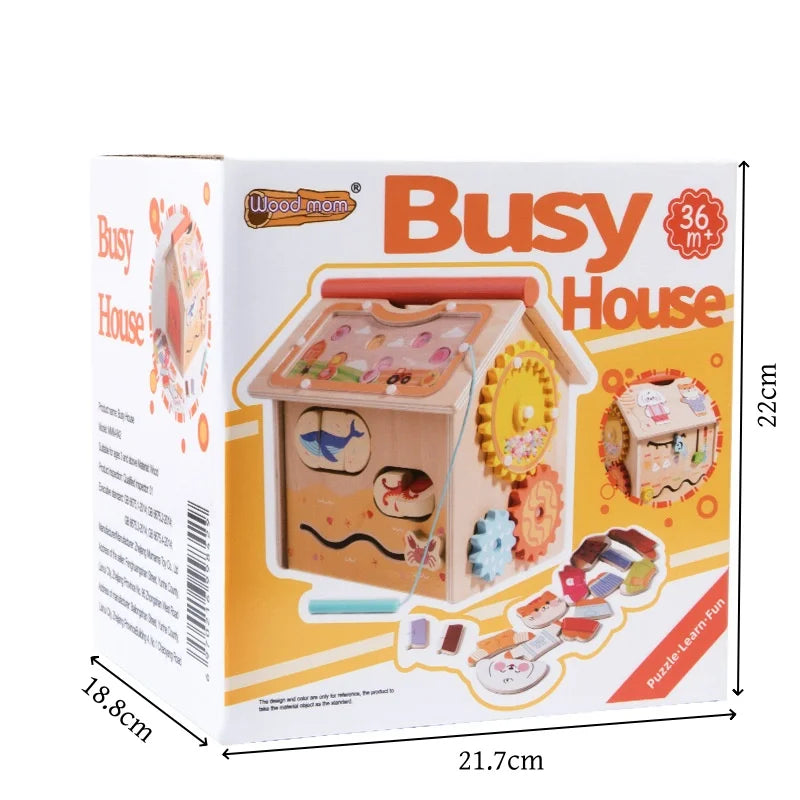 Wooden multifunctional baby treasure box early education sensory toy for toddlers