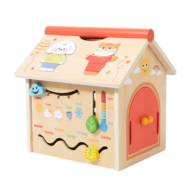 Wooden multifunctional baby treasure box early education sensory toy for toddlers