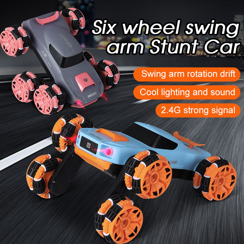 Remote control six-wheel stunt car high-speed 4WD drift off-road toy for boys