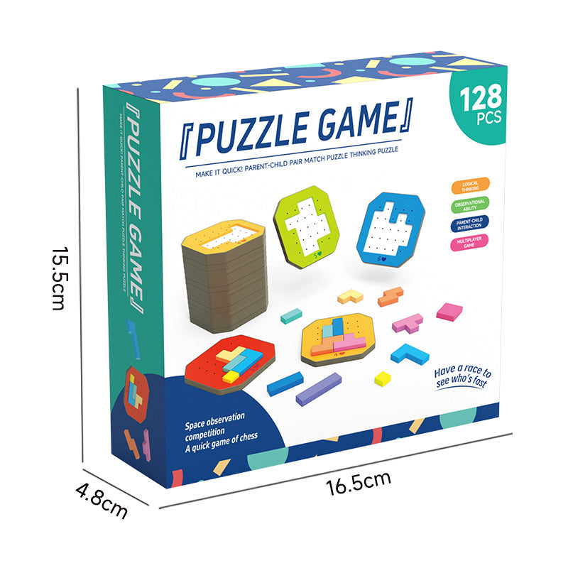 Colourful Block Thinking Puzzle Game – Tetris-Style Brain Teaser for Kids