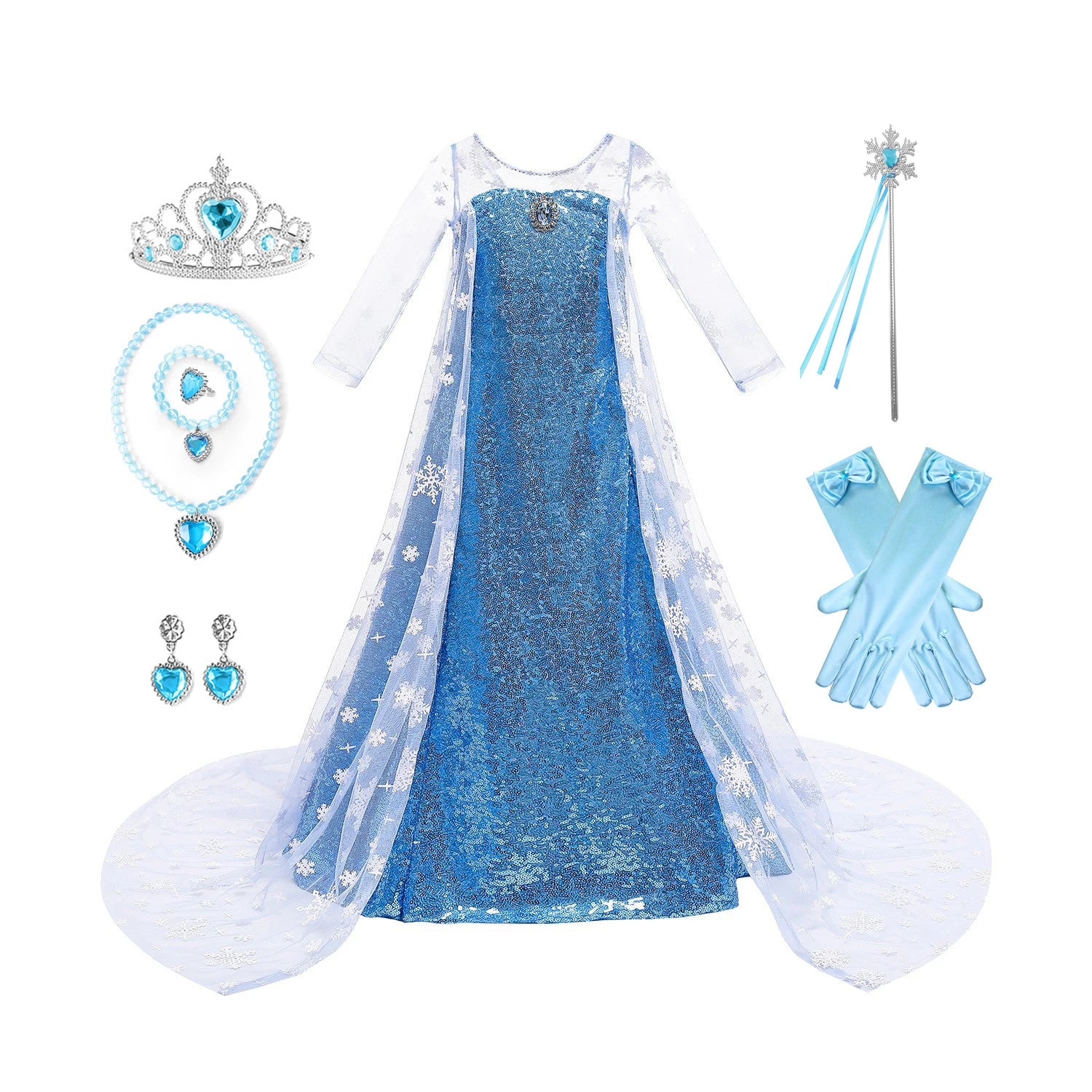 Girls Elsa Snow Queen Dress – Toddler Costume