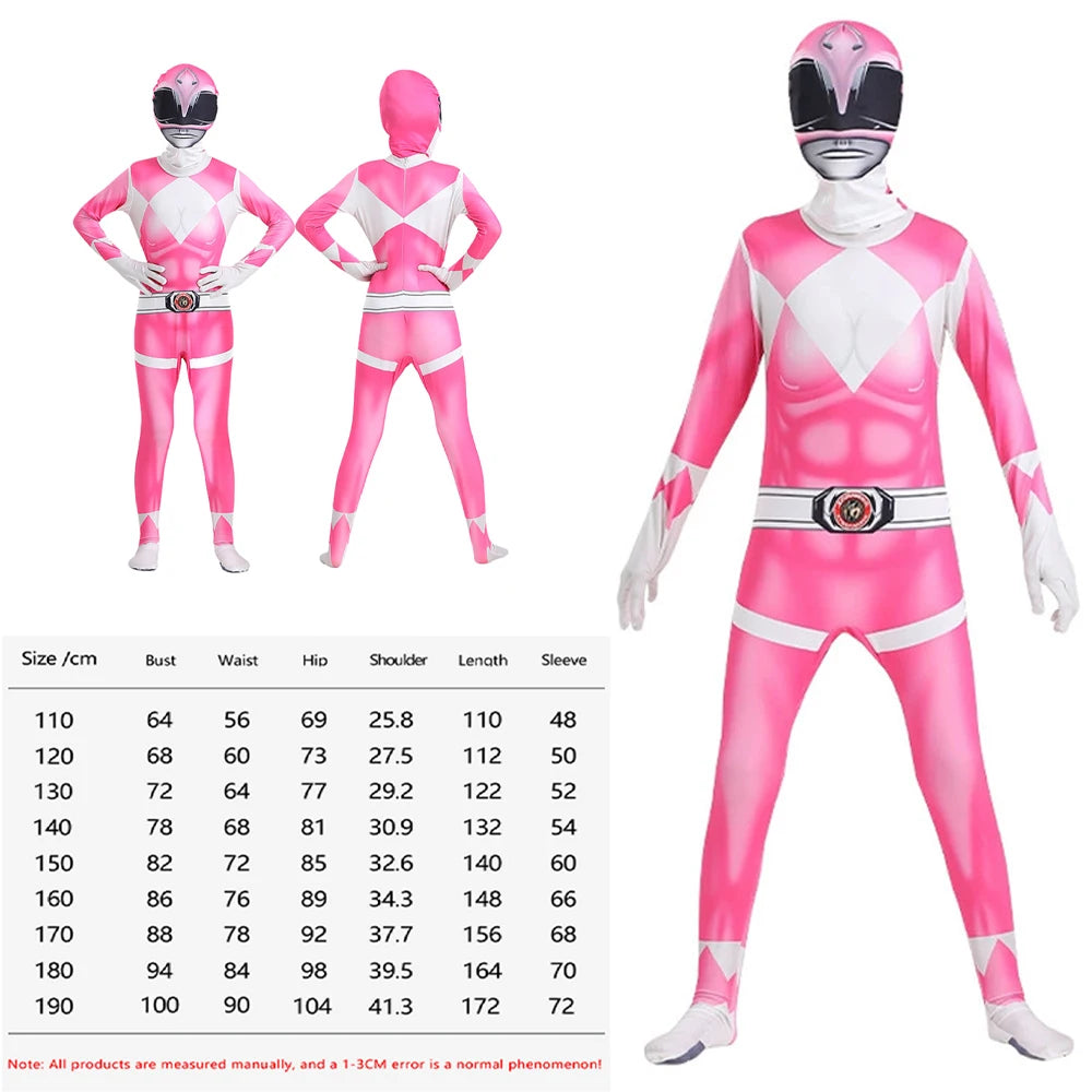 Morpher Samurai Sentai Shinkenger superhero cosplay costume jumpsuit with mask for kids