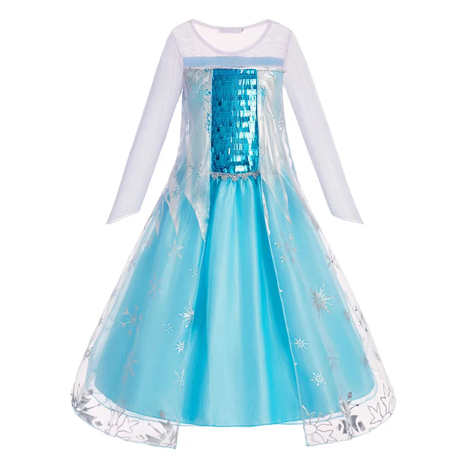 Girls Princess Costume Dress – Elsa & Anna