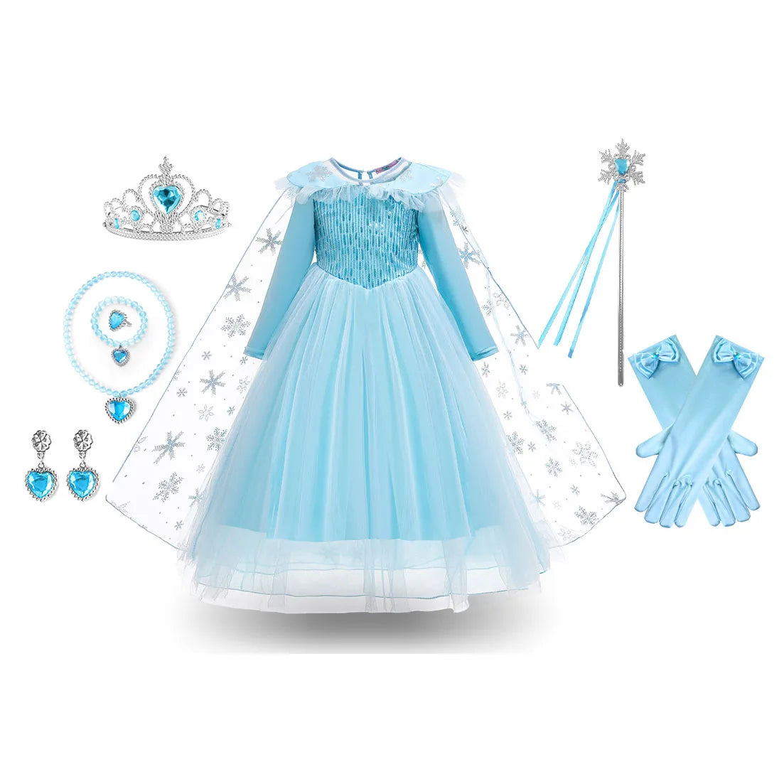 Girls Elsa Snow Queen Dress – Toddler Costume