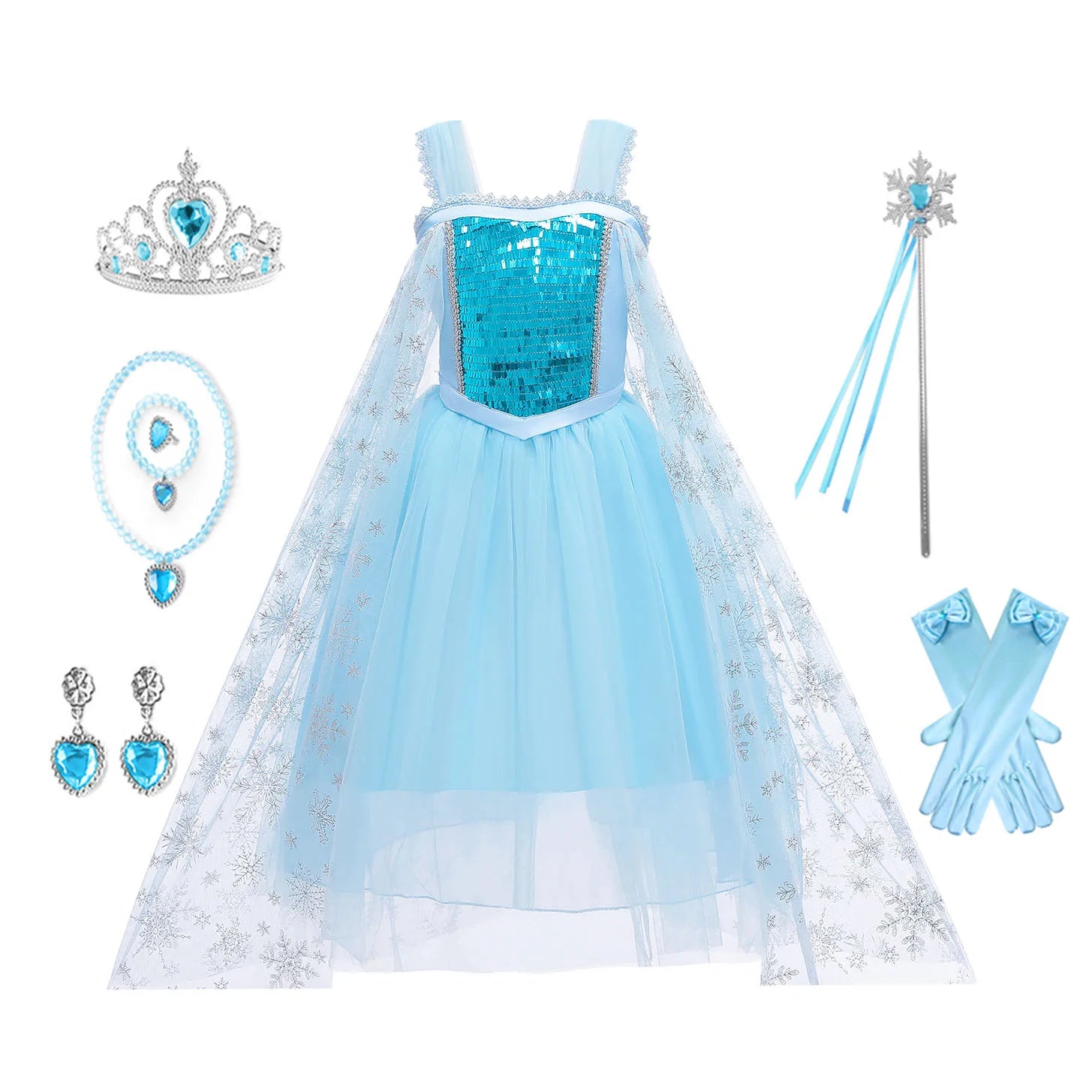 Girls Elsa Snow Queen Dress – Toddler Costume