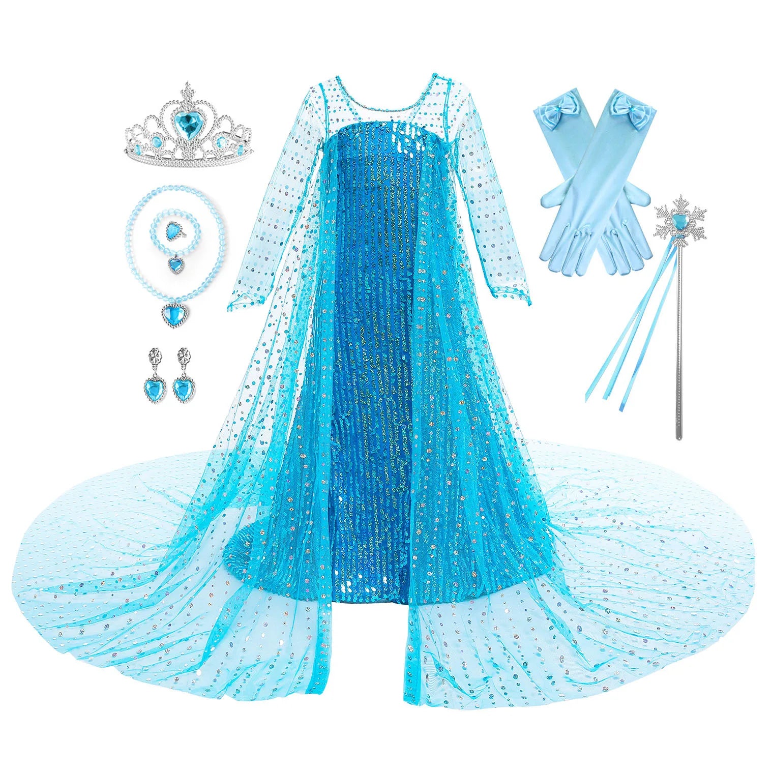 Girls Elsa Snow Queen Dress – Toddler Costume