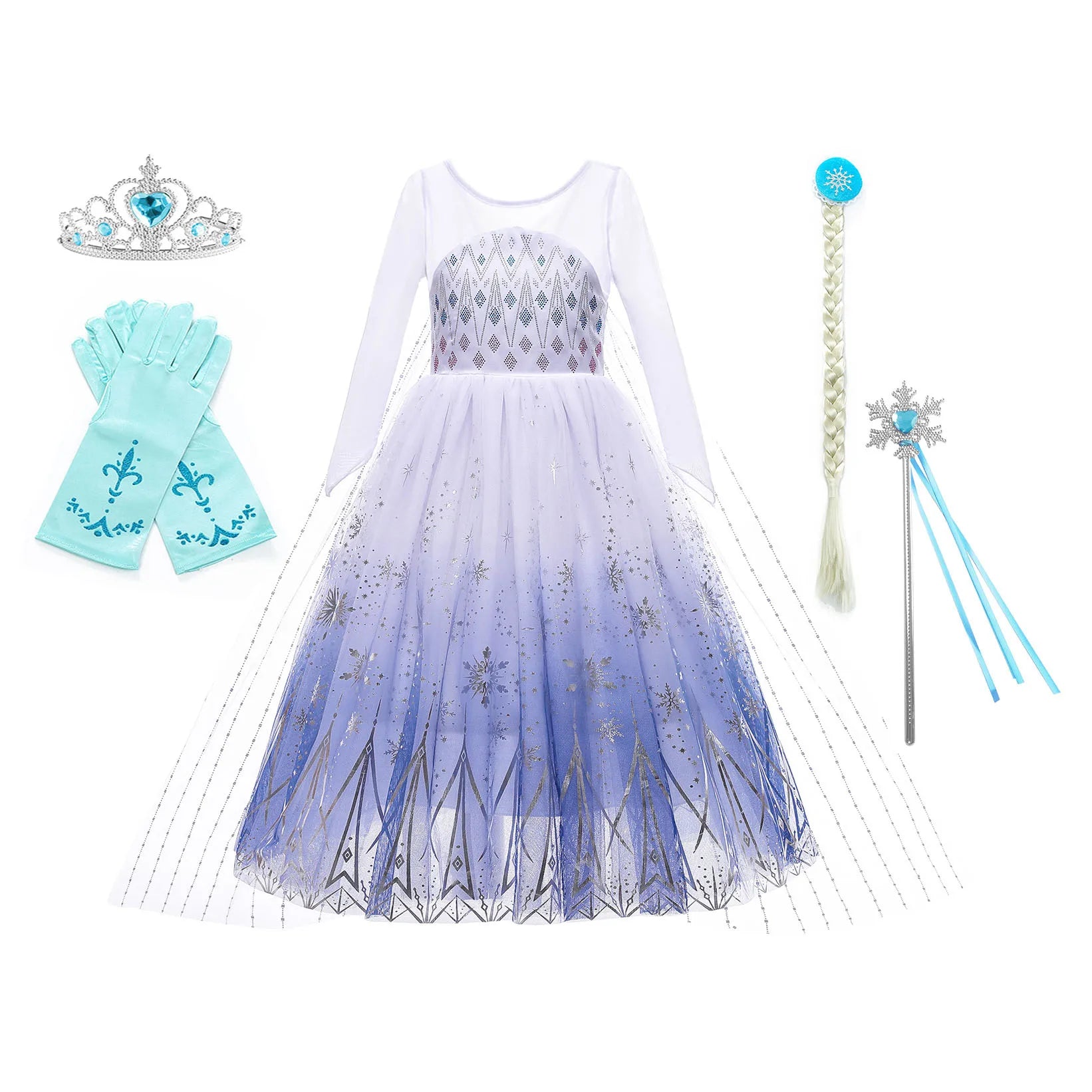 Girls Elsa Snow Queen Dress – Toddler Costume