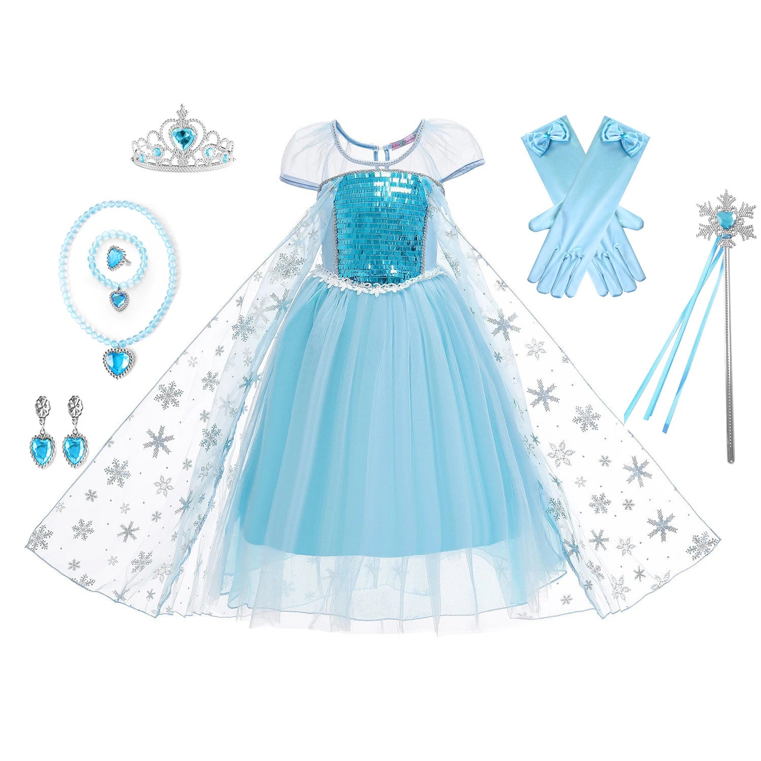 Girls Elsa Snow Queen Dress – Toddler Costume