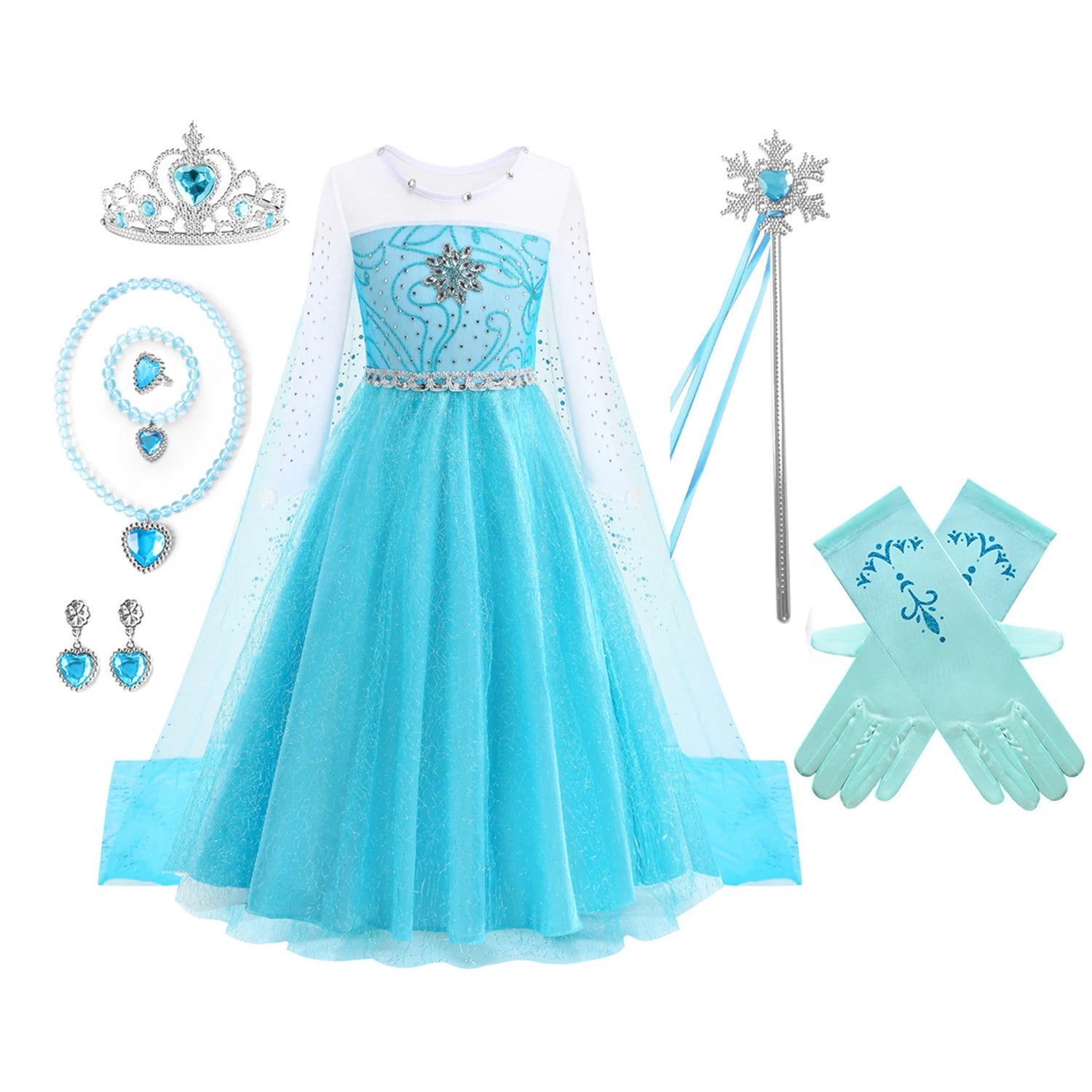Girls Elsa Snow Queen Dress – Toddler Costume