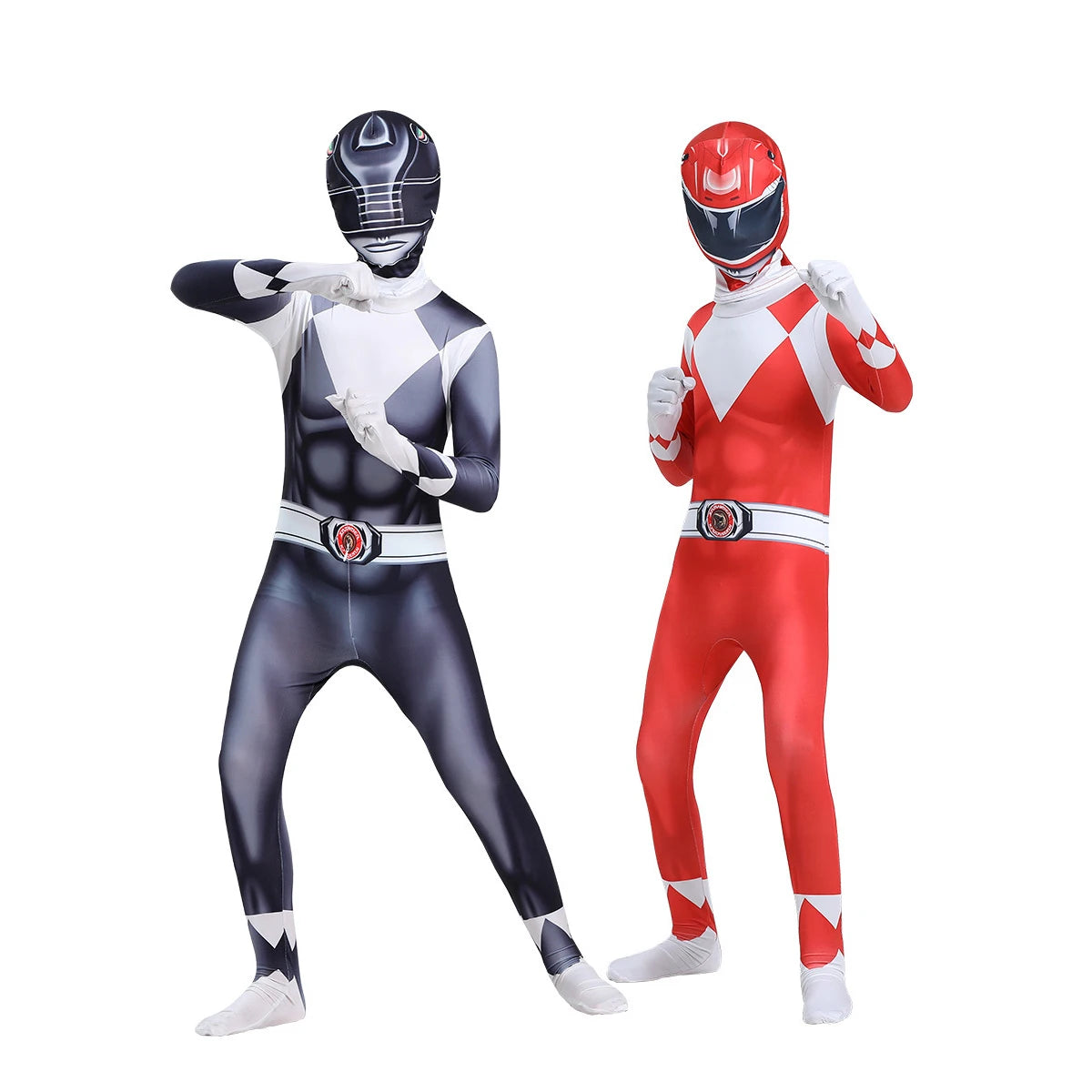 Morpher Samurai Sentai Shinkenger superhero cosplay costume jumpsuit with mask for kids