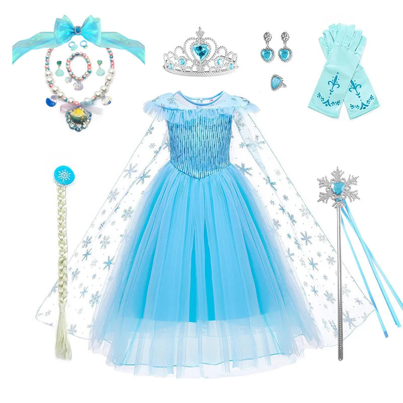 Girls Elsa Snow Queen Dress – Toddler Costume