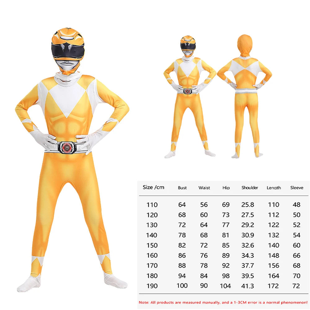 Morpher Samurai Sentai Shinkenger superhero cosplay costume jumpsuit with mask for kids