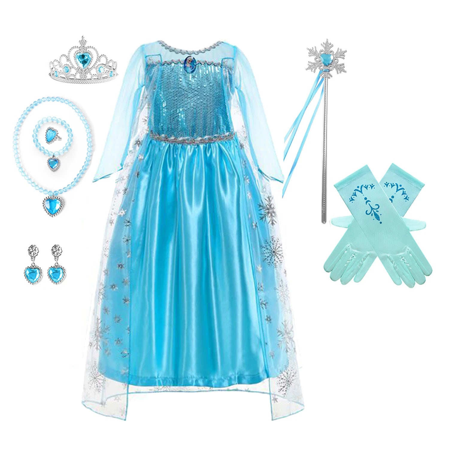 Girls Elsa Snow Queen Dress – Toddler Costume