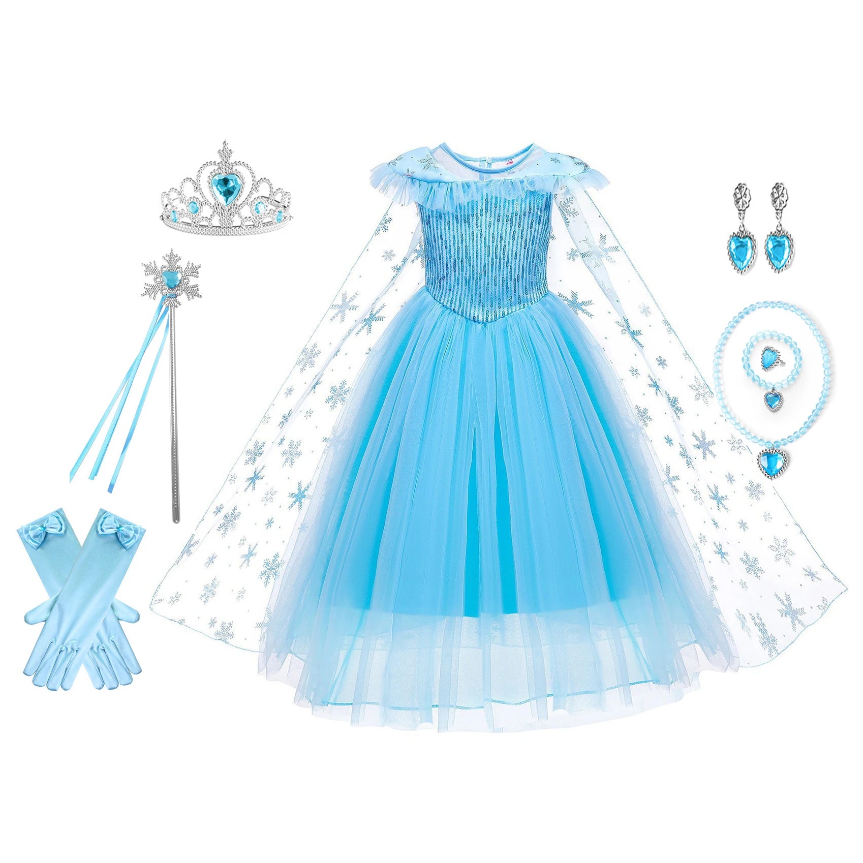 Girls Elsa Snow Queen Dress – Toddler Costume