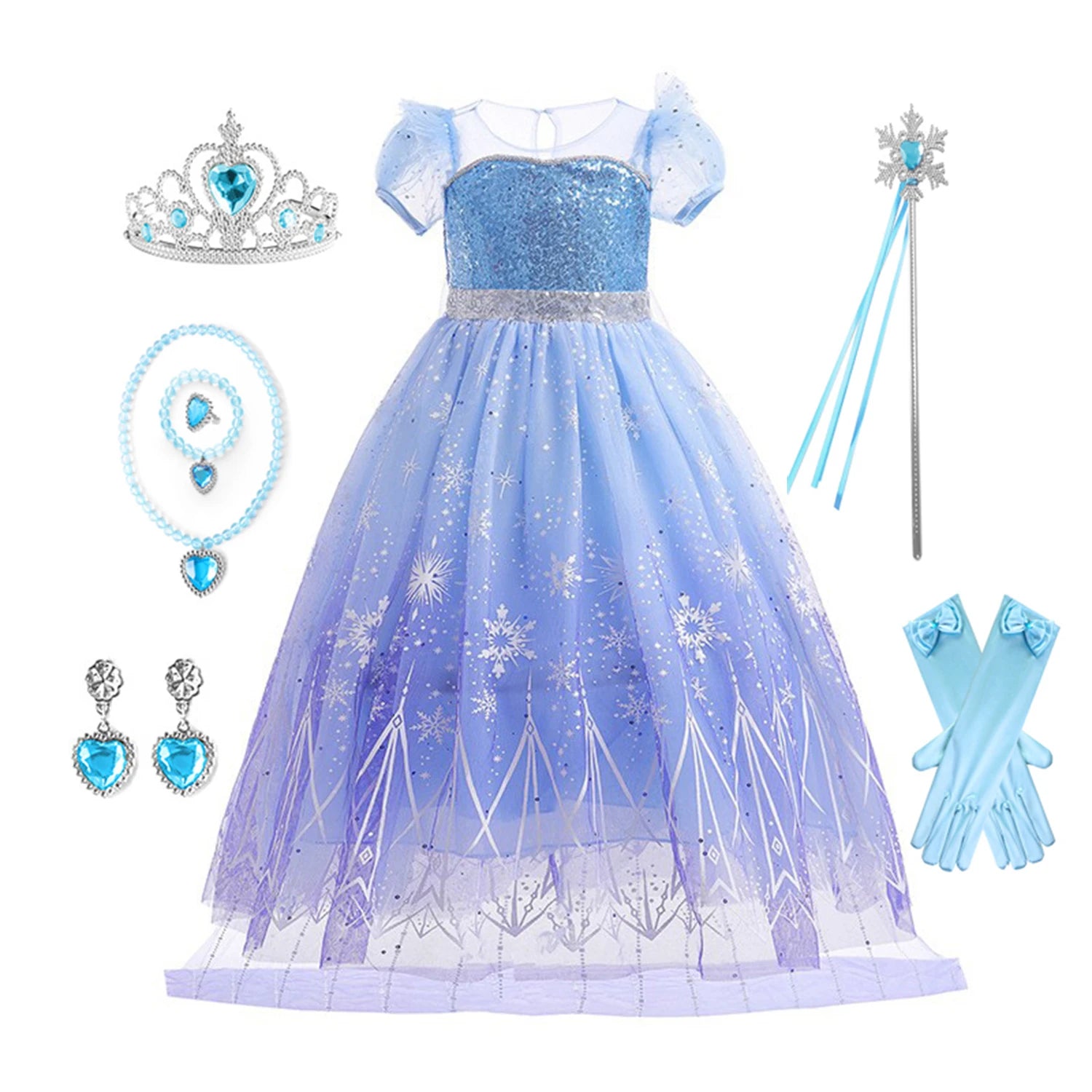 Girls Elsa Snow Queen Dress – Toddler Costume