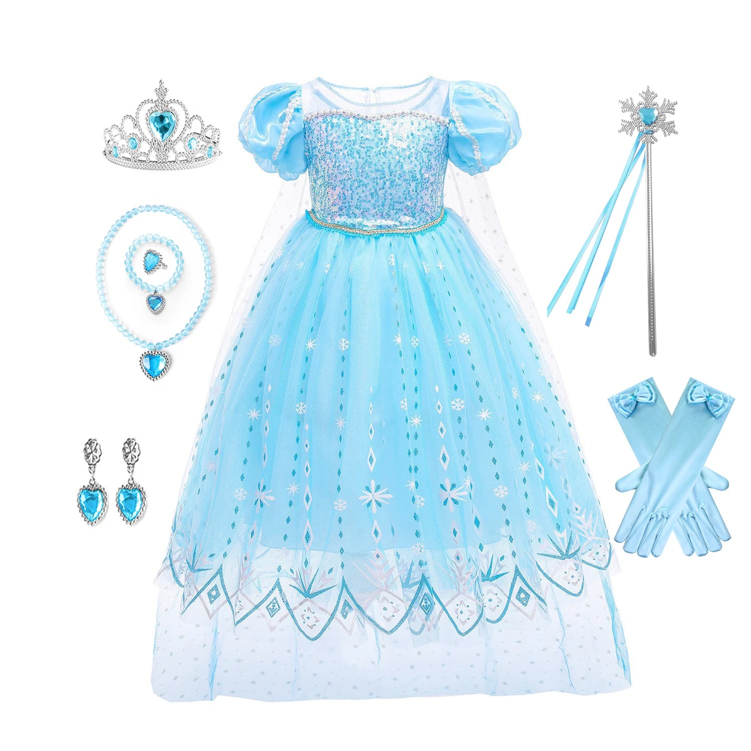 Girls Elsa Snow Queen Dress – Toddler Costume